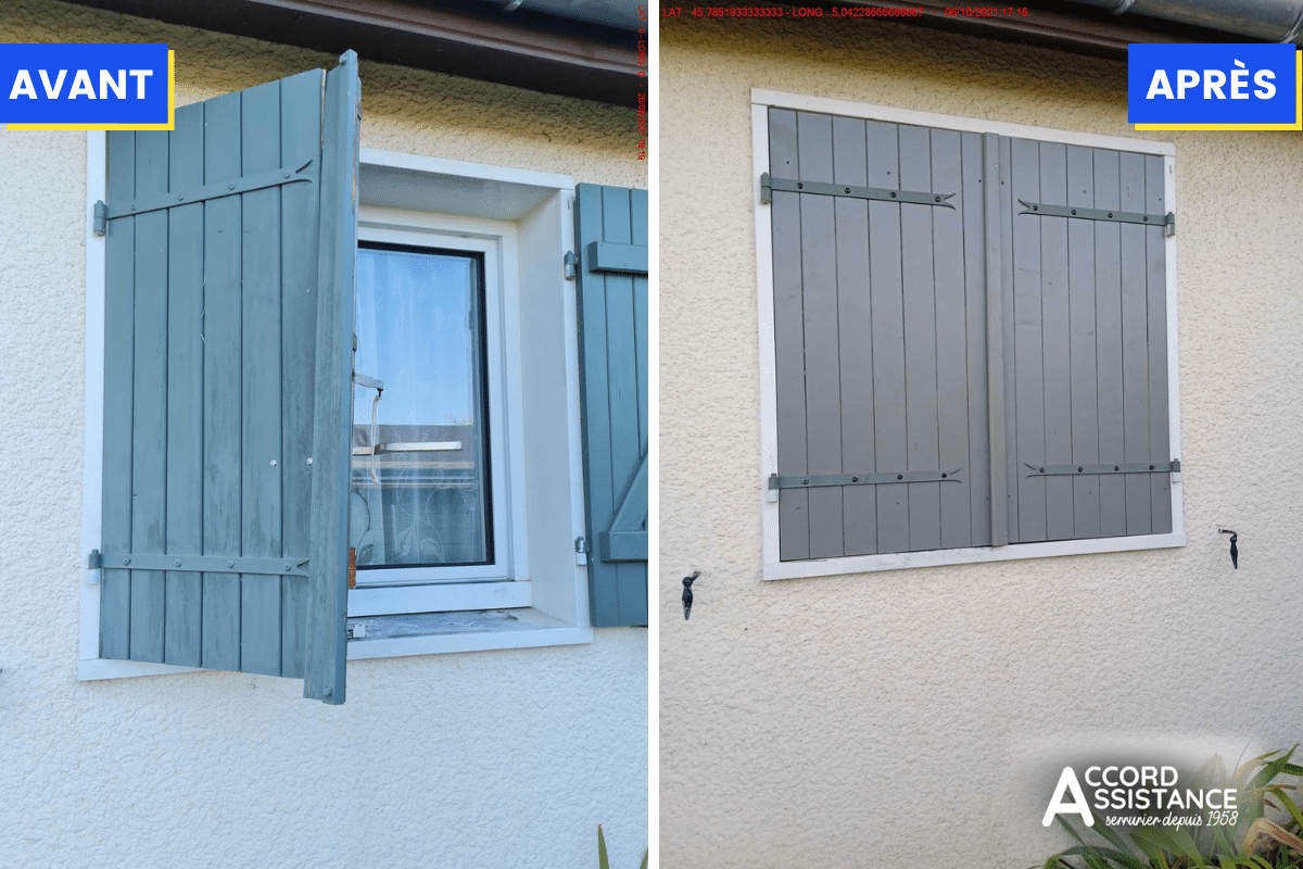 remplacement volet battant en bois