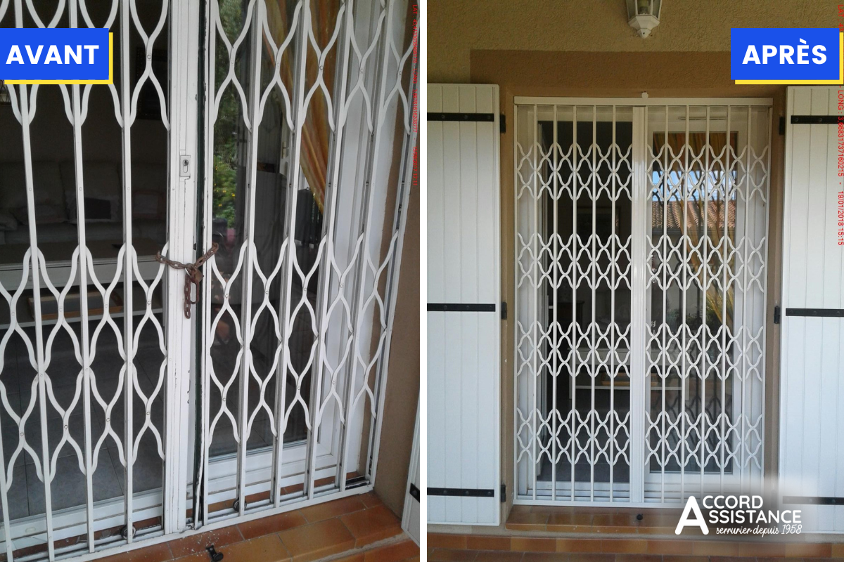 réparation grille métallique securisation maison