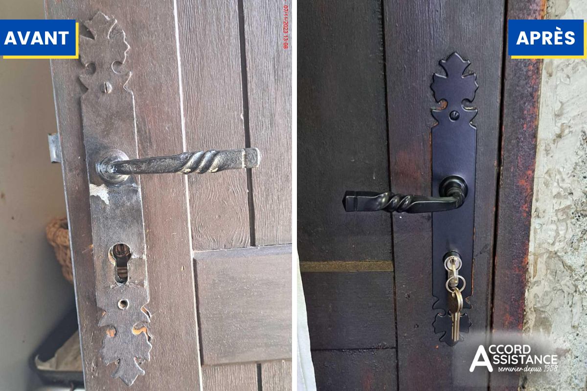 remplacement cylindre poignée