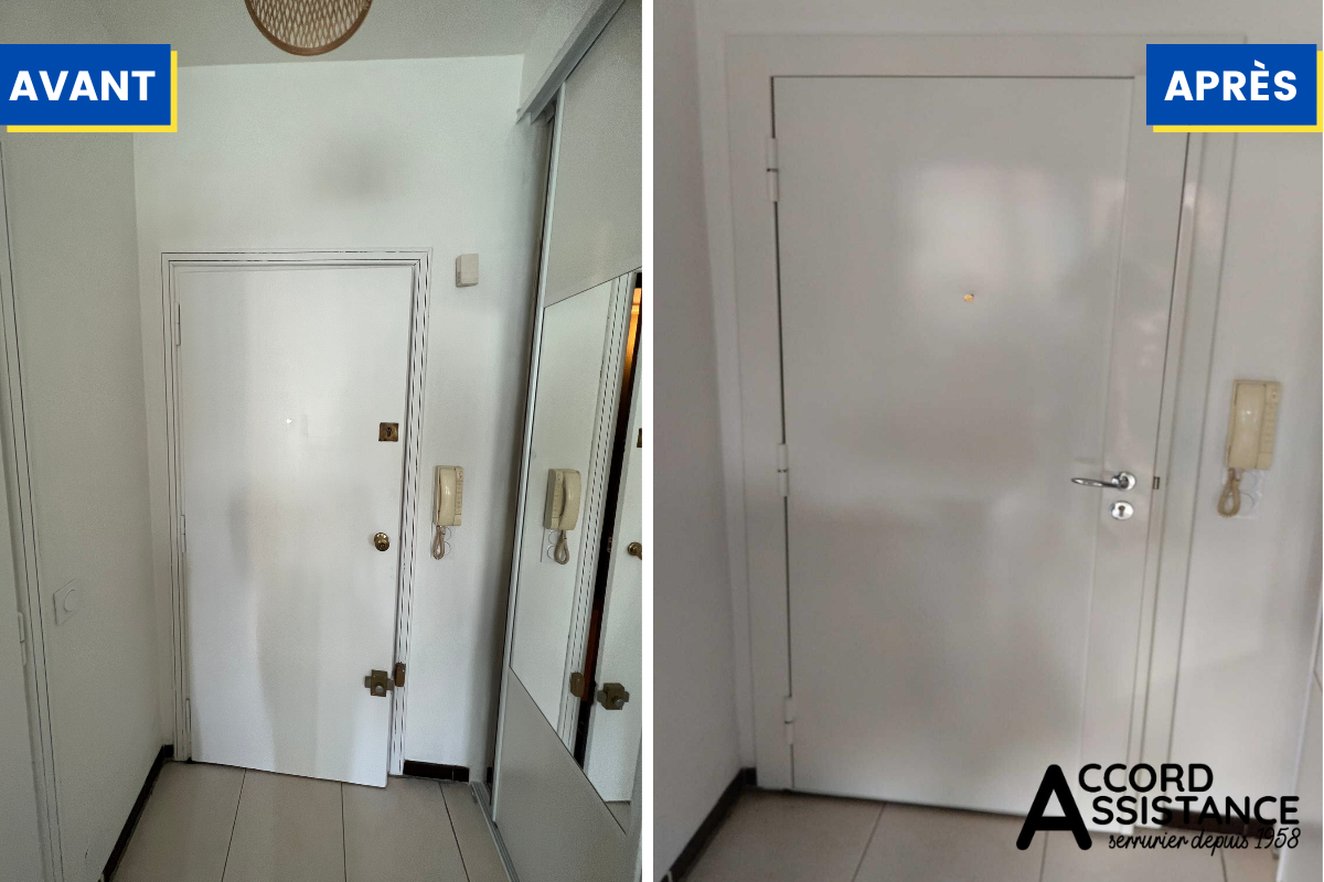 blindage de porte sur serrure existante