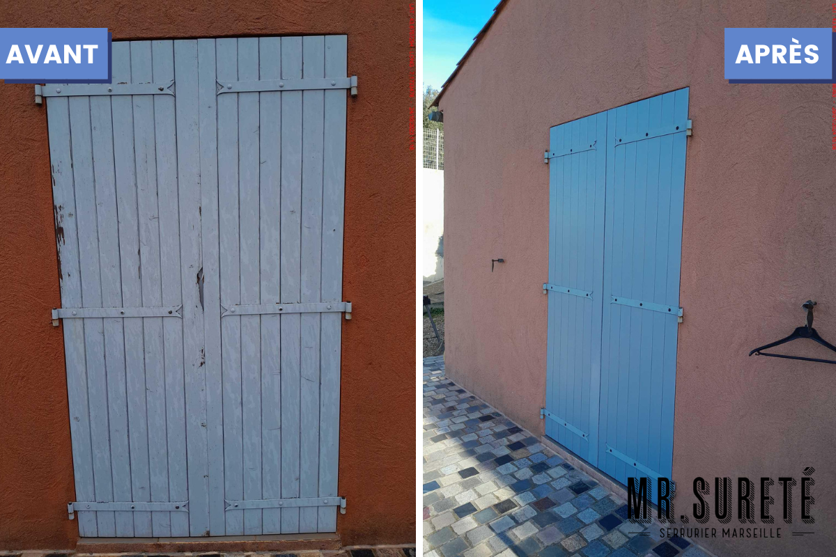 suite effraction remplacement volet en bois