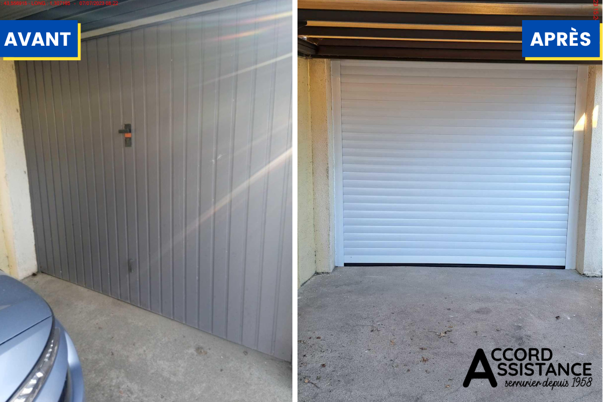 remplacement porte de garage suite effraction